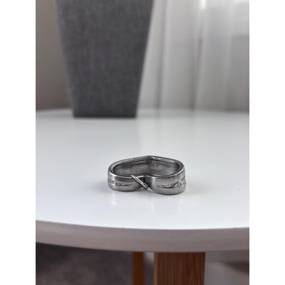 Handmade Floral Print Spoon Heart Pendant Necklace: Silvetware Jewelry - Picture 6 of 9